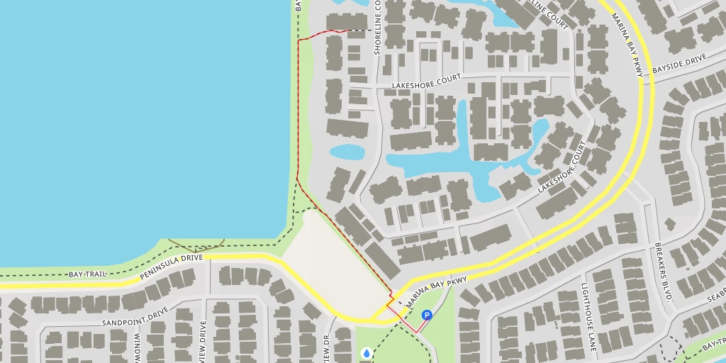 Map of the trail for Shoreline Court - Shoreline Court - Richmond