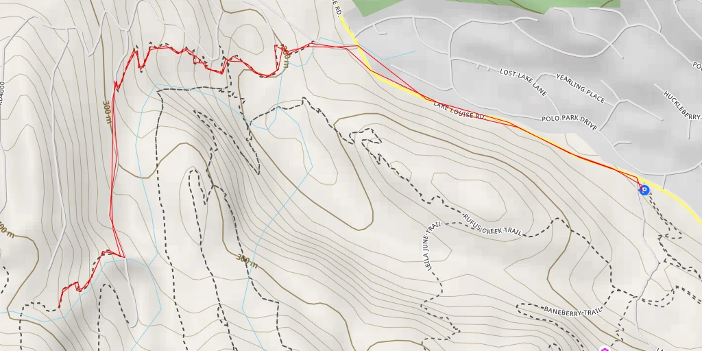 Carte de l'itinéraire :  Waterfall trail (Gnargus) - Waterfall trail (Gnargus)