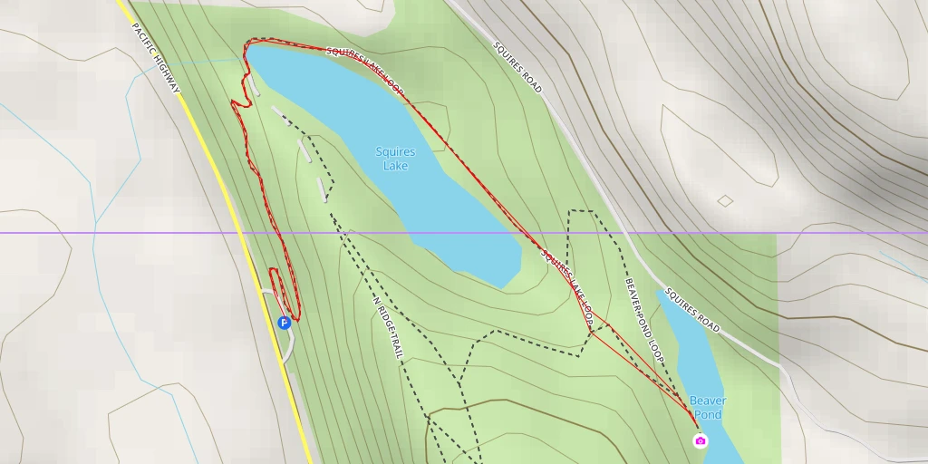 Map of the trail for Beaver Pond