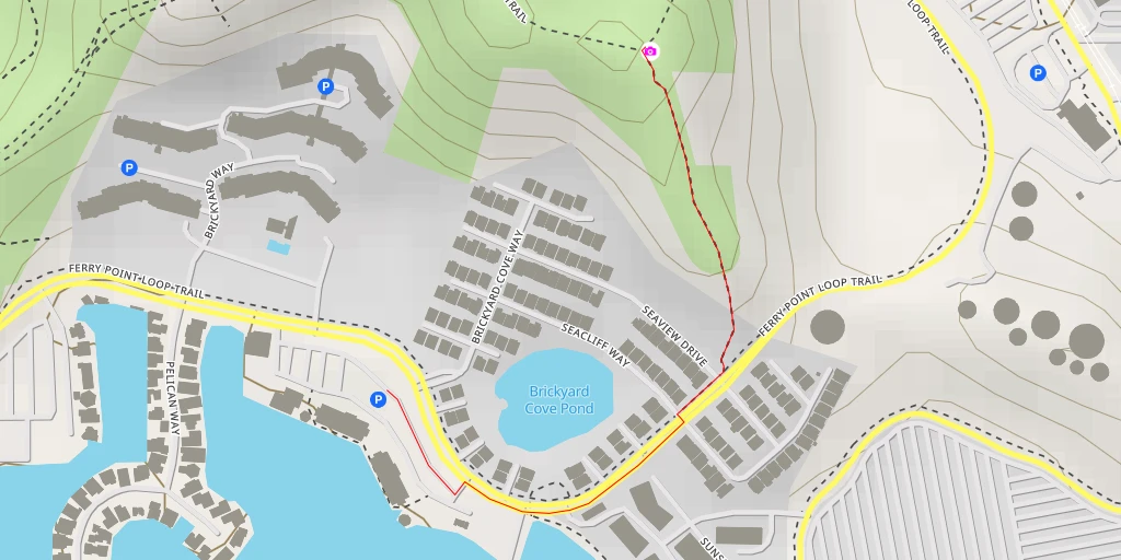 Map of the trail for AI - East Vista Point