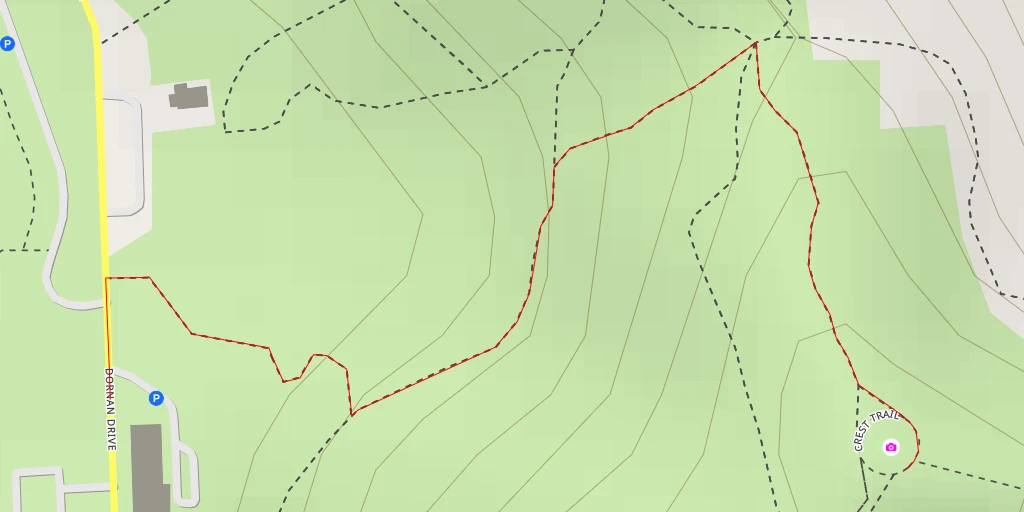 Map of the trail for AI - False Gun Vista