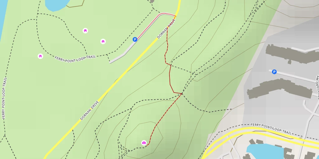 Map of the trail for AI - West Ridge Point