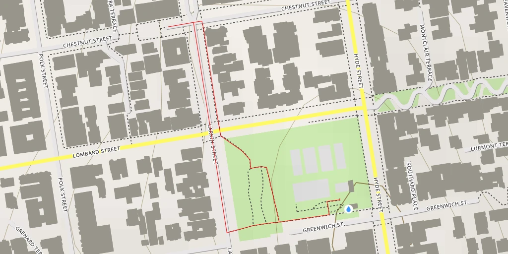 Carte de l'itinéraire :  Lombard Street Reservoir