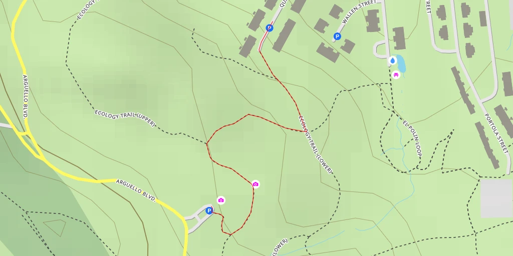 Map of the trail for Inspiration Point