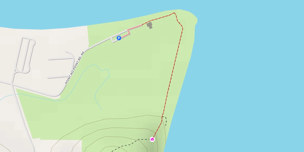 Map of the trail for AI - Point No Point Lighthouse and Park - Hansville