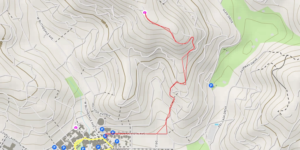 Map of the trail for AI - Mayor's Lookout