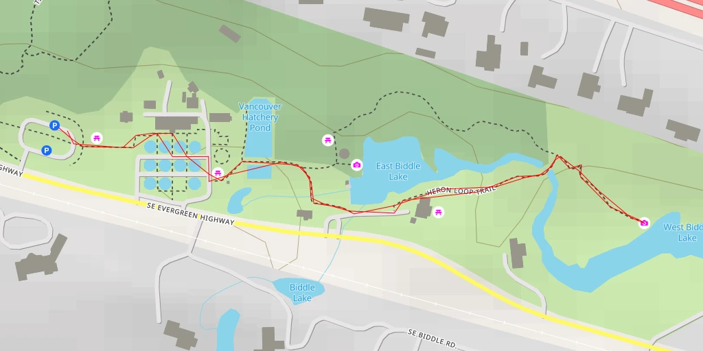 Map of the trail for AI - East Biddle Lake Natural Area