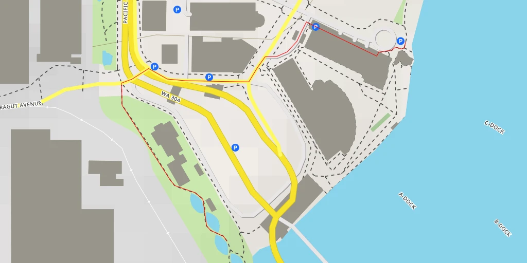 Map of the trail for Ferry Lane 1 - Bremerton