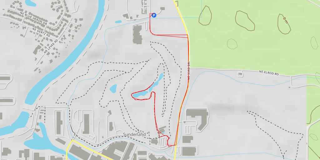 Map of the trail for Riverside Golf and Country Club - Northeast 33rd Drive - Portland