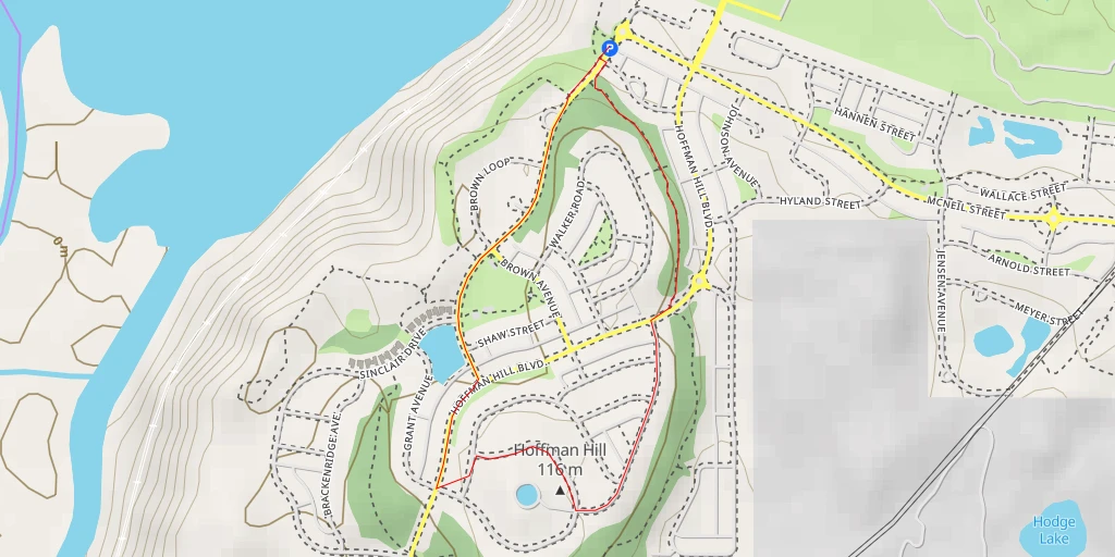 Map of the trail for Hoffman Hill