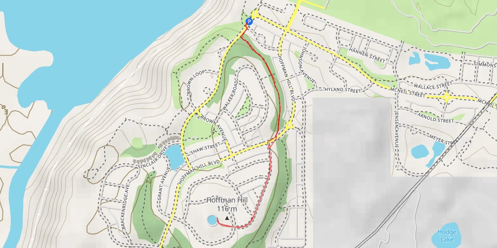 Map of the trail for Foreman Road