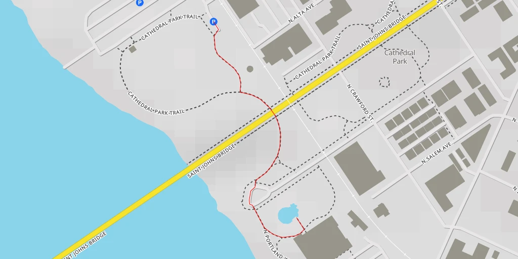 Map of the trail for BES Water Quality Control Lab Trail - BES Water Quality Control Lab Trail - Portland