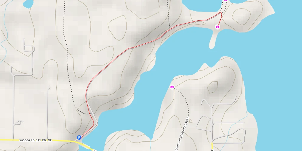 Map of the trail for AI - Whitham Road Northeast