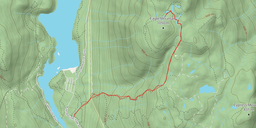 Map of the trail for Mac Lake