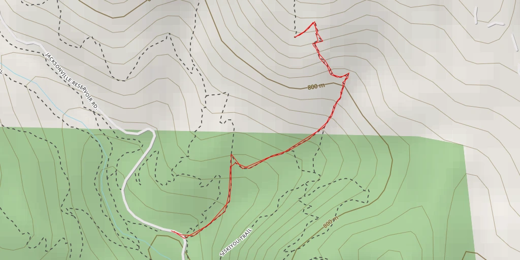 Map of the trail for AI - Knobcone Pine Bench