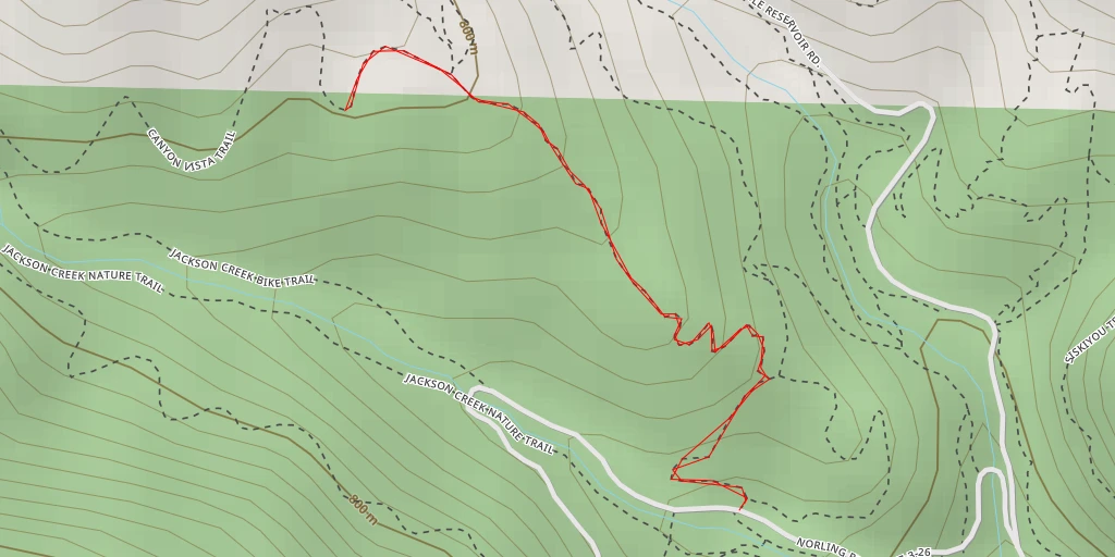 Map of the trail for AI - Steep Canyon Connector