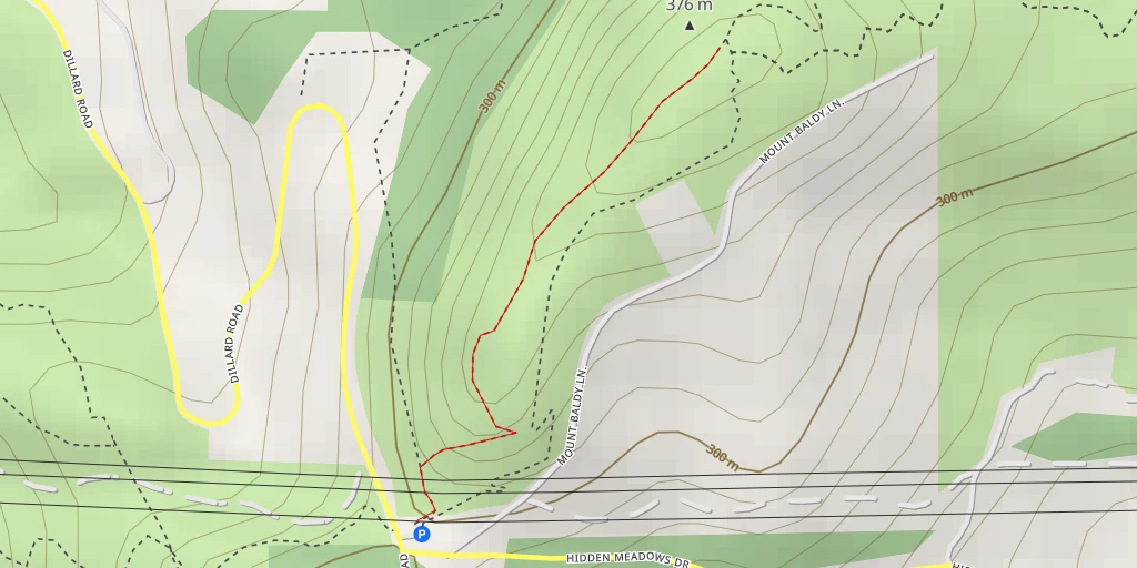 Map of the trail for Mount Baldy