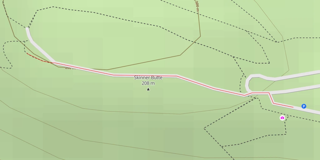 Map of the trail for AI - Skinners Picnic Benches - Eugene