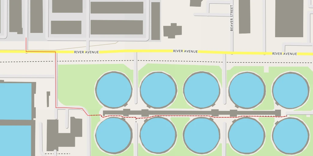 Map of the trail for River Avenue - Eugene