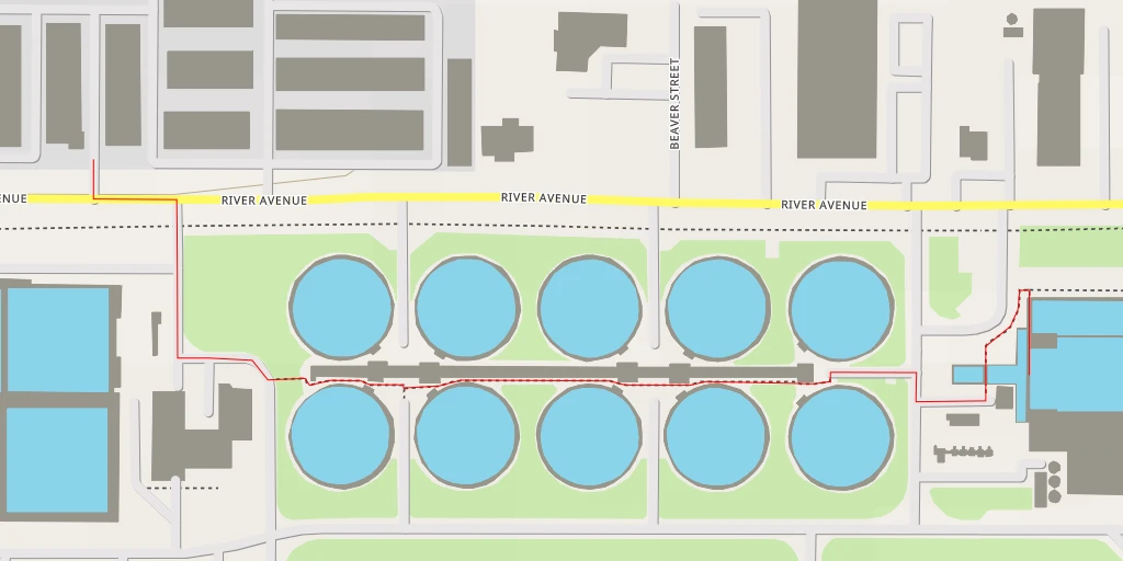 Map of the trail for Eugene-Springfield Water Pollution Control Facility - Ross Lane - Eugene