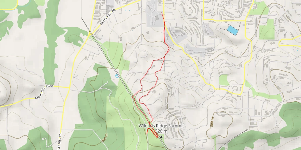 Map of the trail for AI - Summit Sky Access - Eugene