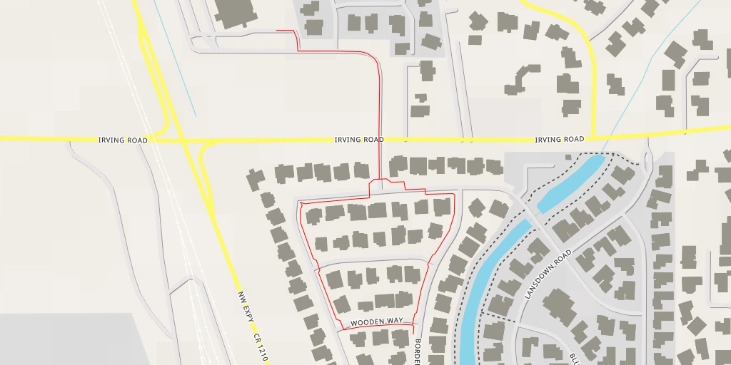 Map of the trail for Borders Drive - Eugene