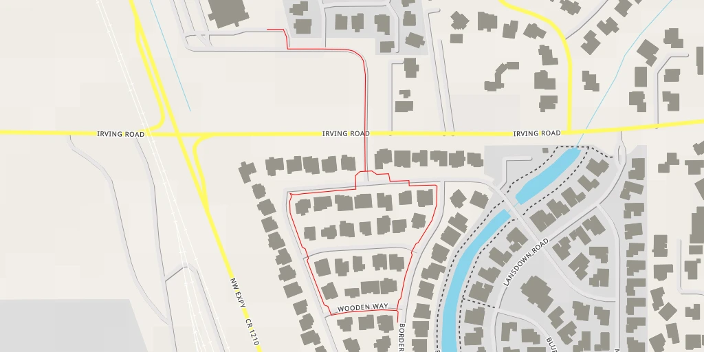 Map of the trail for Borders Drive - Eugene