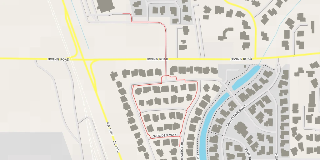 Map of the trail for Borders Drive - Eugene