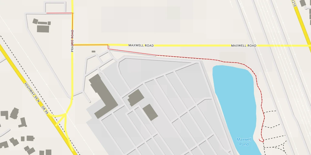 Map of the trail for Maxwell Pond