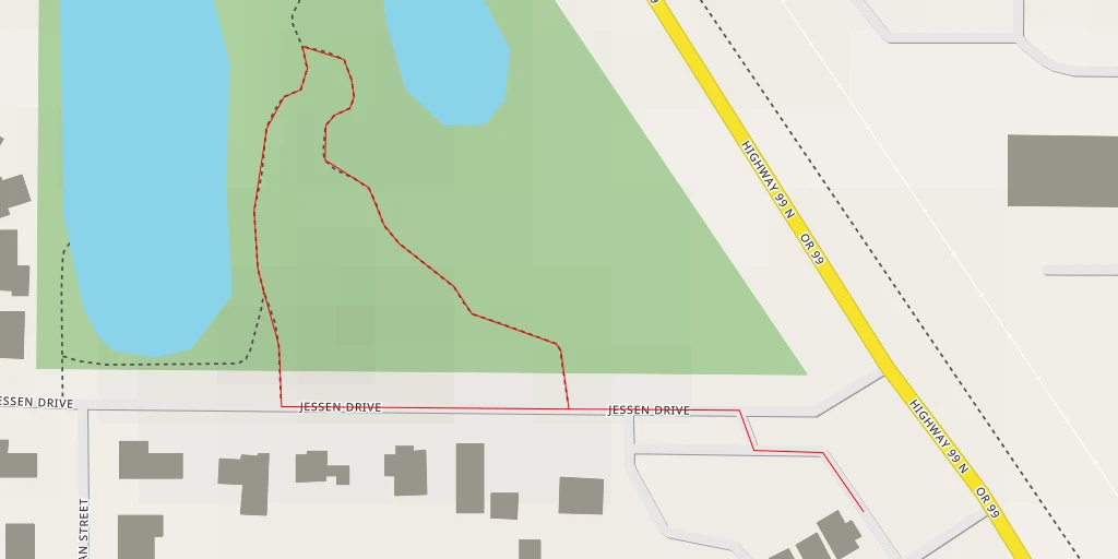 Map of the trail for McDougal Lane - Eugene