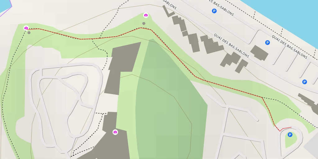 Map of the trail for AI - souterrain d'Aleth WW2 - Saint-Malo