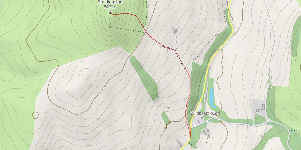 Carte de l'itinéraire :  Shutlingsloe