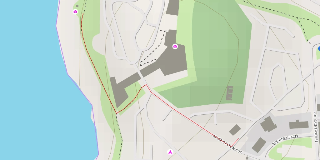 Map of the trail for AI - souterrain d'Aleth WW2 - Saint-Malo