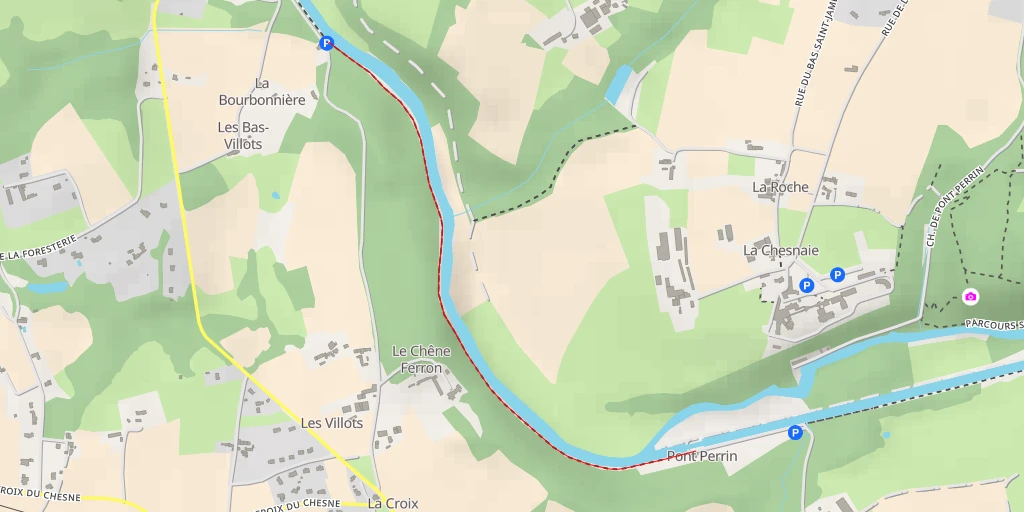 Map of the trail for Chemin de Pont Perrin