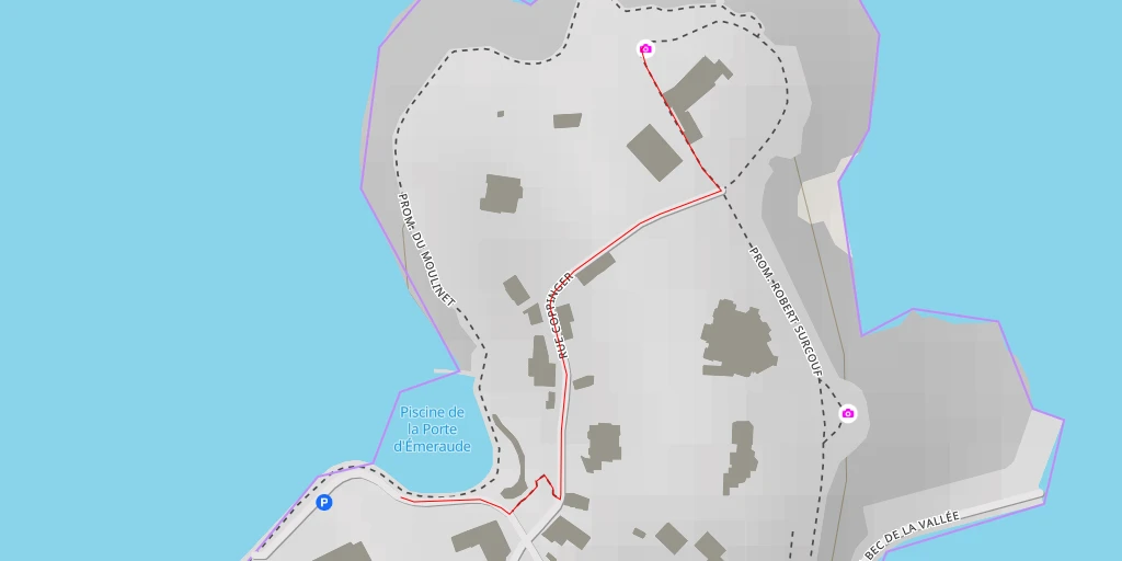 Map of the trail for AI - Promenade du Moulinet - Dinard