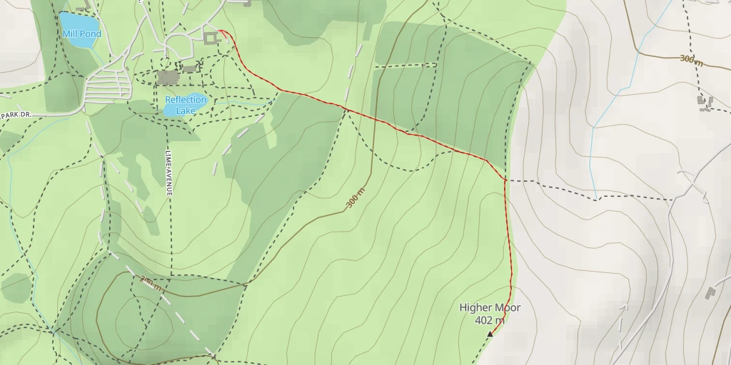 Map of the trail for Higher Moor