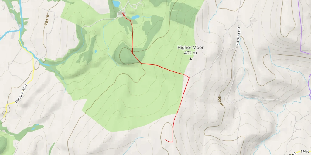 Carte de l'itinéraire :  Sponds Hill