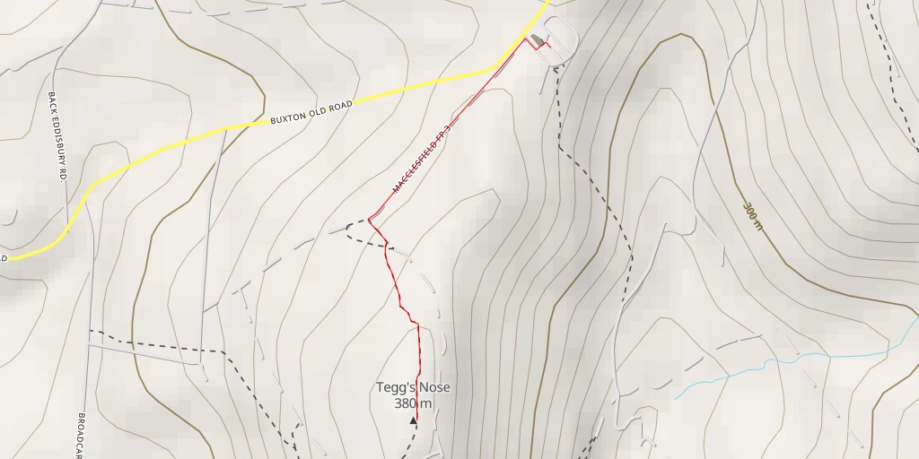 Map of the trail for Tegg's Nose