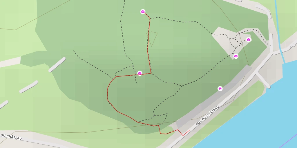 Map of the trail for AI - Château de Rieux - Rieux