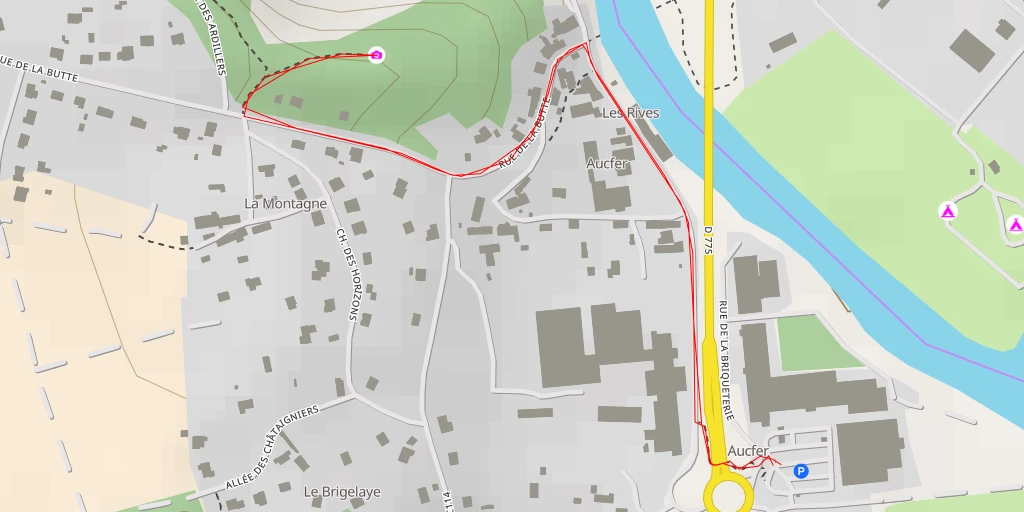 Map of the trail for AI - Site panoramique du belvédère