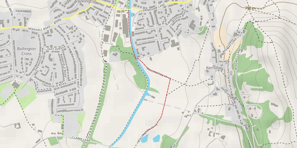 Map of the trail for Clarke Lane - Clarke Lane