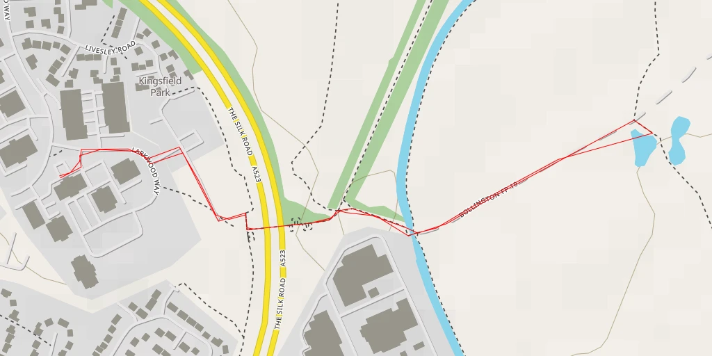 Map of the trail for Clarke Lane