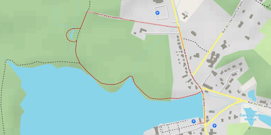 Map of the trail for Oratoire St Judicaël - Chemin de la Grotte