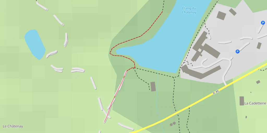 Map of the trail for Étang du Chatenay