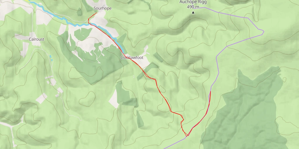 Map of the trail for King's Seat