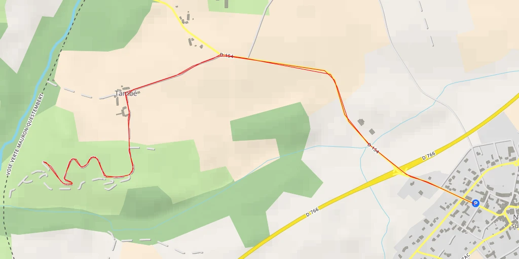 Map of the trail for AI - També - Néant-sur-Yvel