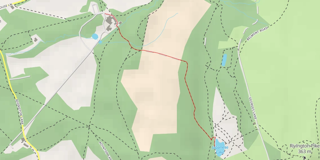 Map of the trail for Japanese Lake