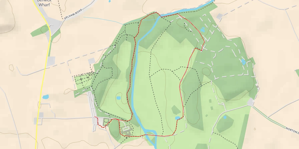 Map of the trail for Pelham Road