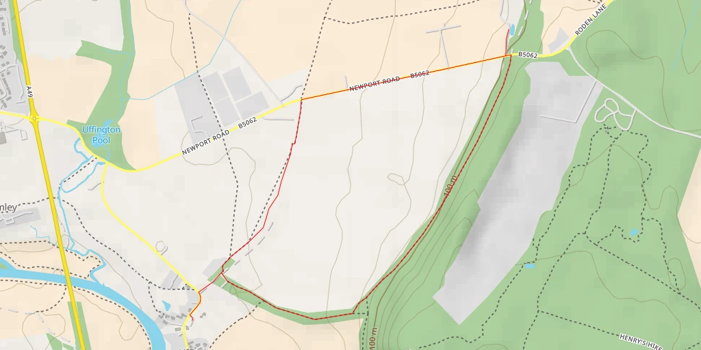 Map of the trail for Haughmond Abbey - B5062