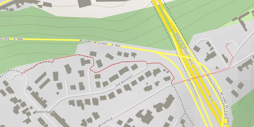 Map of the trail for AI - Tertre Aubé - Saint-Brieuc